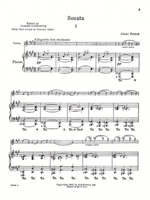 La Sonate pour violon et piano de César Franck