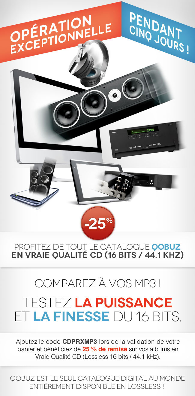 Réduction exceptionnelle de 25% sur l’ensemble du catalogue en qualité CD