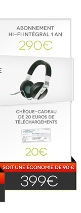 Abonnement Hi-Fi int&eacute;gral 1 an + Casque Focal Spirit One Qobuz Edition + Ch&egrave;que-cadeau de 20&euro; de t&eacute;l&eacute;chargements = 399&euro; au lieu de 489&euro; - soit une &eacute;conomie de 90&euro; !