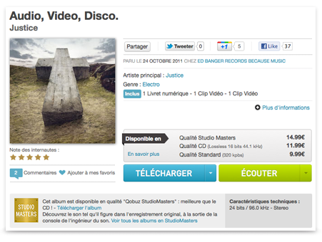 Fiche produit Qobuz
