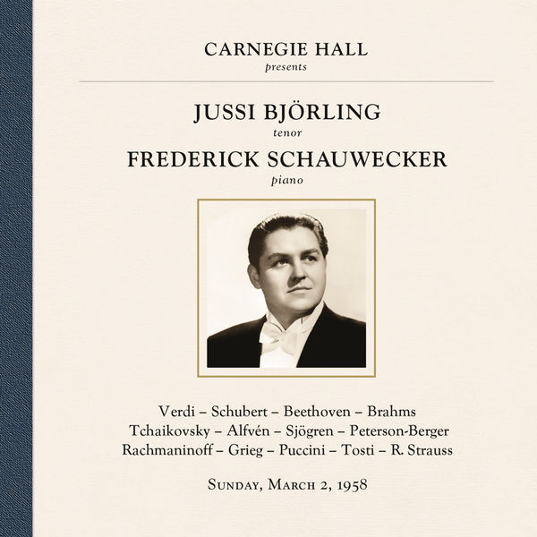 Jussi Björling|Jussi Björling at Carnegie Hall, New York City, March 2, 1958