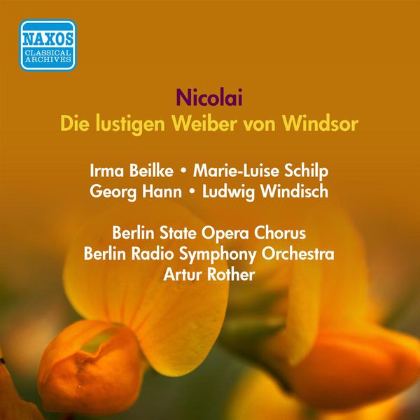 Wilhelm Strienz - Nicolai, O.: Lustigen Weiber Von Windsor (Die) (Strienz, Hann, Rother) (1943) Wilhelm Strienz - Nicolai, O.: Lustigen Weiber Von Windsor (Die) (Strienz, Hann, Rother) (1943)