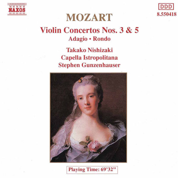 Takako Nishizaki|Mozart: Violin Concertos Nos. 3 and 5