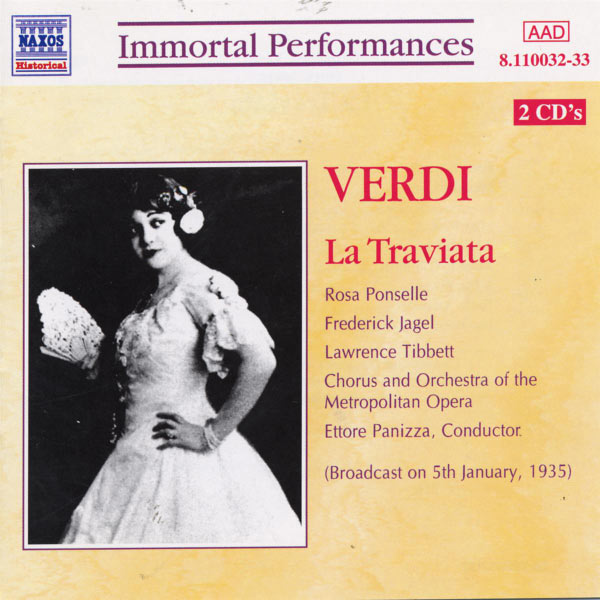 Frederic Jagel|VERDI : La Traviata (Tibbett / Jagel / Ponselle)