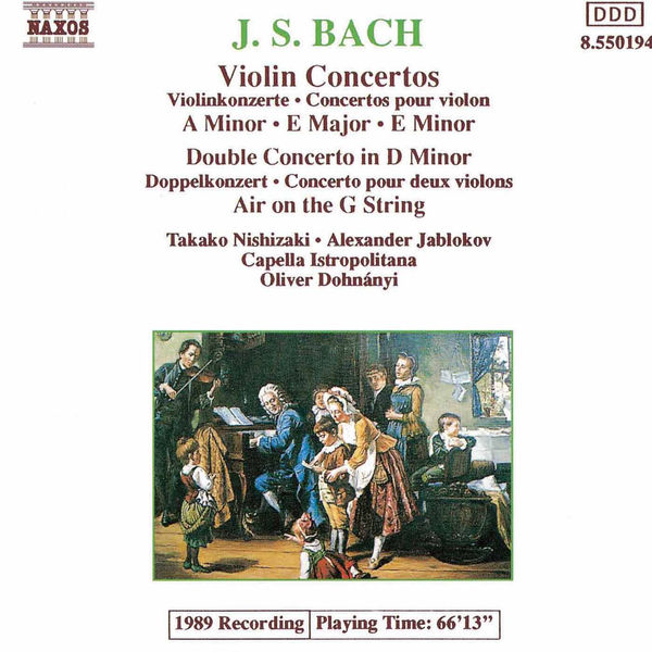 Takako Nishizaki|Bach, J.S.: Violin Concertos, Bwv 1041-1043 Takako Nishizaki|Bach, J.S.: Violin Concertos, Bwv 1041-1043