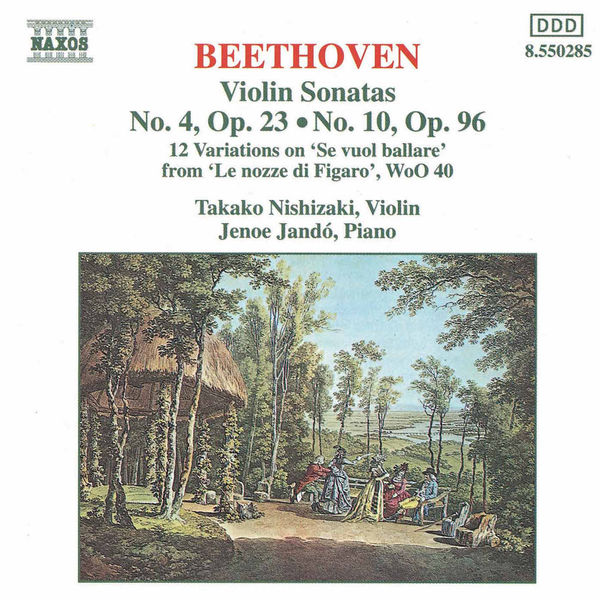 Takako Nishizaki - BEETHOVEN: Violin Sonatas Opp. 23 and 96 / 12 Variations Takako Nishizaki - BEETHOVEN: Violin Sonatas Opp. 23 and 96 / 12 Variations