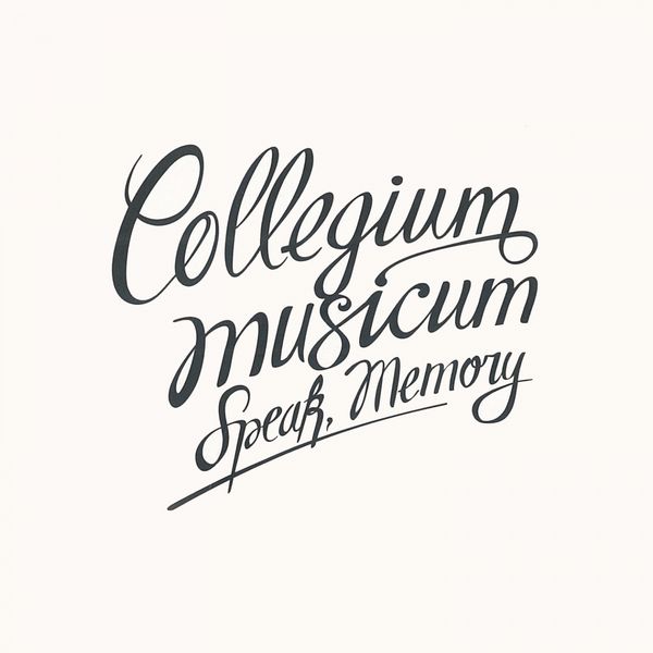 Collegium Musicum - Speak, Memory (Live) Collegium Musicum - Speak, Memory (Live)