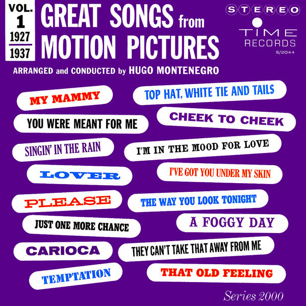 Hugo Montenegro - Great Songs from Motion Pictures, Vol. 1 (1927 - 1937) Hugo Montenegro - Great Songs from Motion Pictures, Vol. 1 (1927 - 1937)