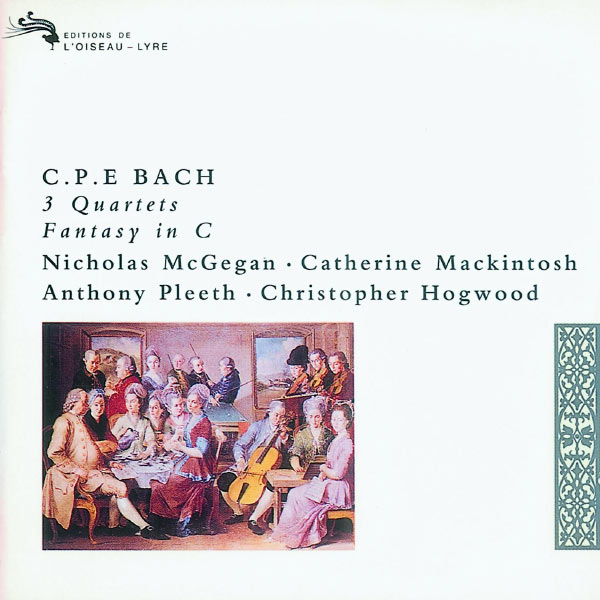 Nicholas McGegan|Bach, C.P.E.: 3 Quartets; Fantasy in C Nicholas McGegan|Bach, C.P.E.: 3 Quartets; Fantasy in C