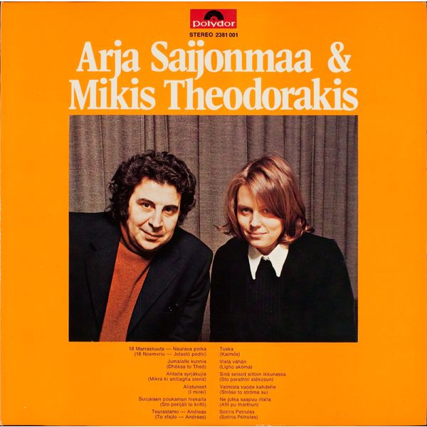 Arja Saijonmaa|Arja Saijonmaa ja Mikis Theodorakis Arja Saijonmaa|Arja Saijonmaa ja Mikis Theodorakis