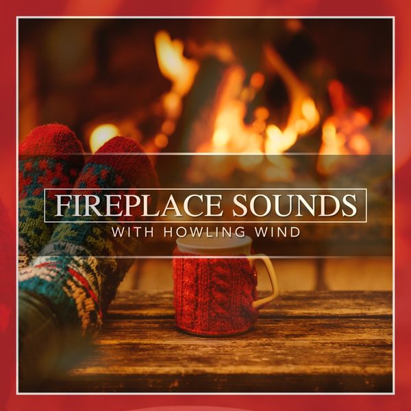 Nature Sounds|Fireplace Sounds with Howling Wind