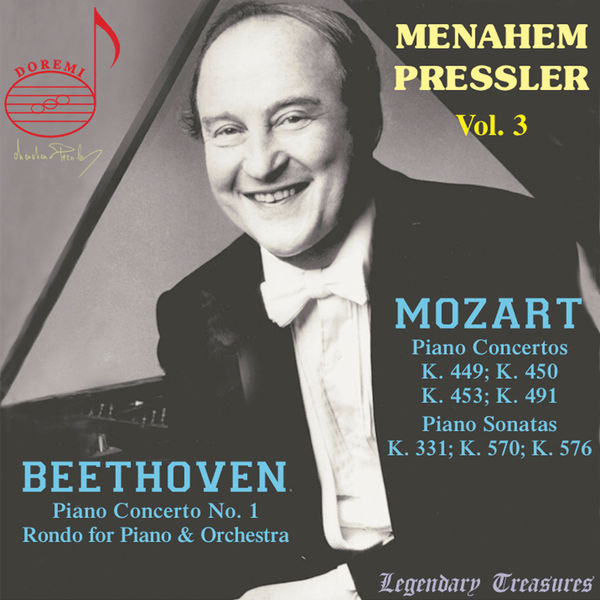 Menahem Pressler|Manahem Pressler, Vol. 3: Mozart, Beethoven Menahem Pressler|Manahem Pressler, Vol. 3: Mozart, Beethoven