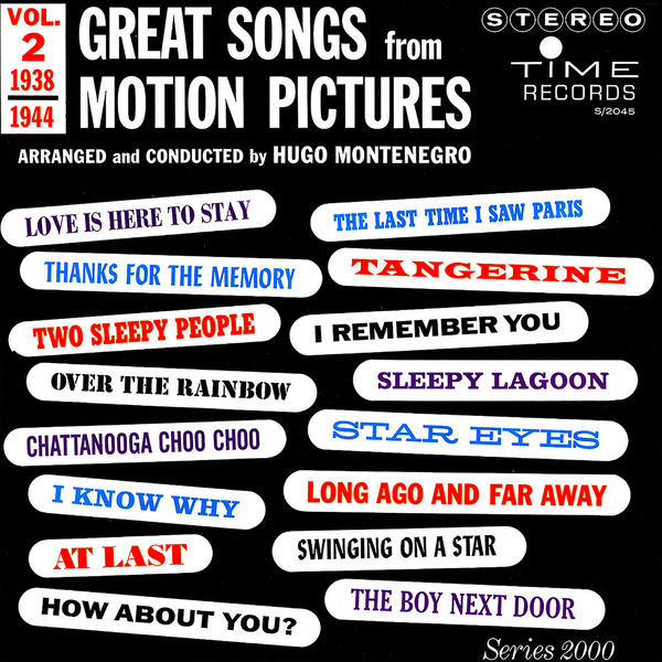 Hugo Montenegro|Great Songs from Motion Pictures, Vol. 2 (1938 - 1944)