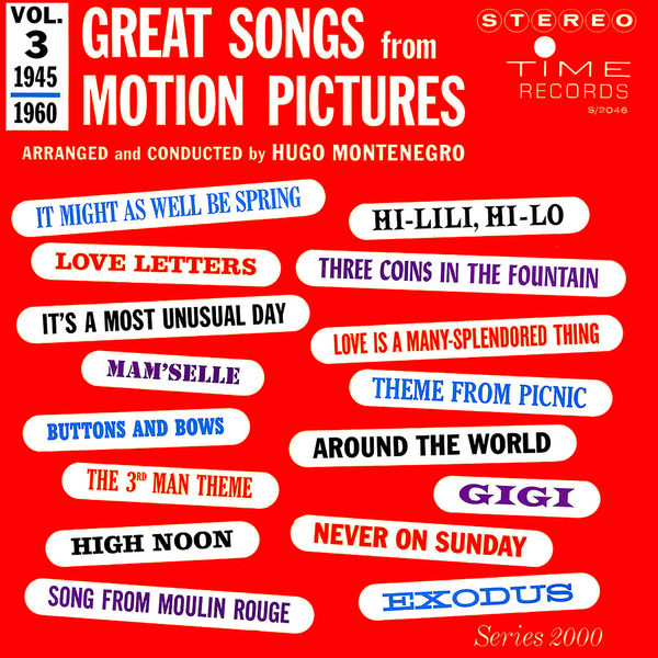 Hugo Montenegro|Great Songs from Motion Pictures, Vol. 3 (1945-1960) Hugo Montenegro|Great Songs from Motion Pictures, Vol. 3 (1945-1960)