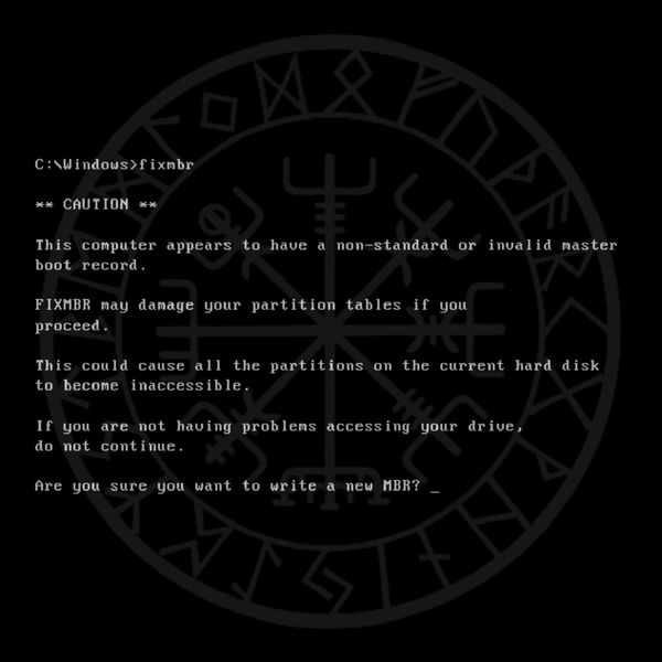 Master Boot Record|C:\>FIXMBR Master Boot Record|C:\>FIXMBR