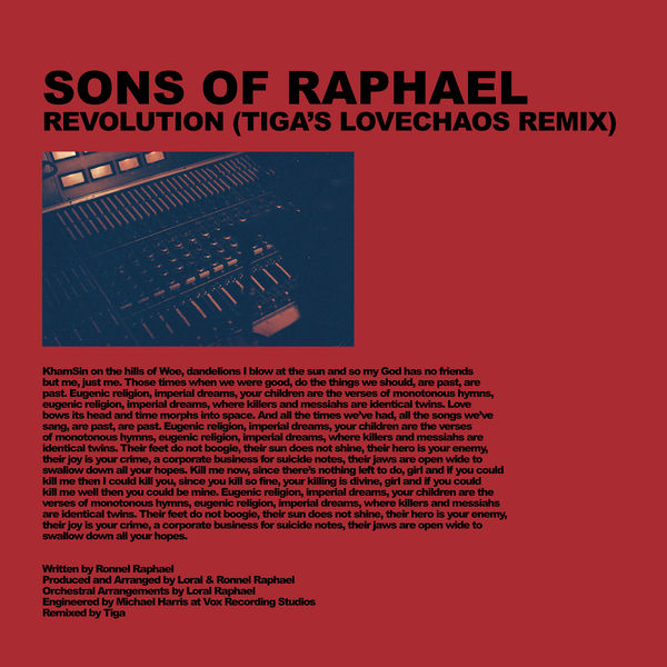 Sons of Raphael|Revolution (Tiga's LoveChaos remix)