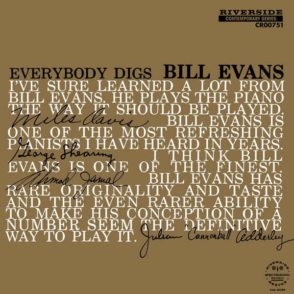 ビル・エヴァンス・トリオ|Everybody Digs Bill Evans (Mono Mix / Remastered 2024)