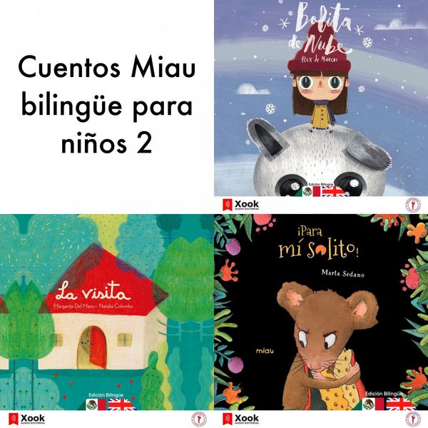 Ediciones Jaguar|Cuentos Miau Bilingüe para Niños 2 (Para Mi Solito - All Mine / Bolita de Nube - Cloudball / la Visita - The Visit) Ediciones Jaguar|Cuentos Miau Bilingüe para Niños 2 (Para Mi Solito - All Mine / Bolita de Nube - Cloudball / la Visita - The Visit)
