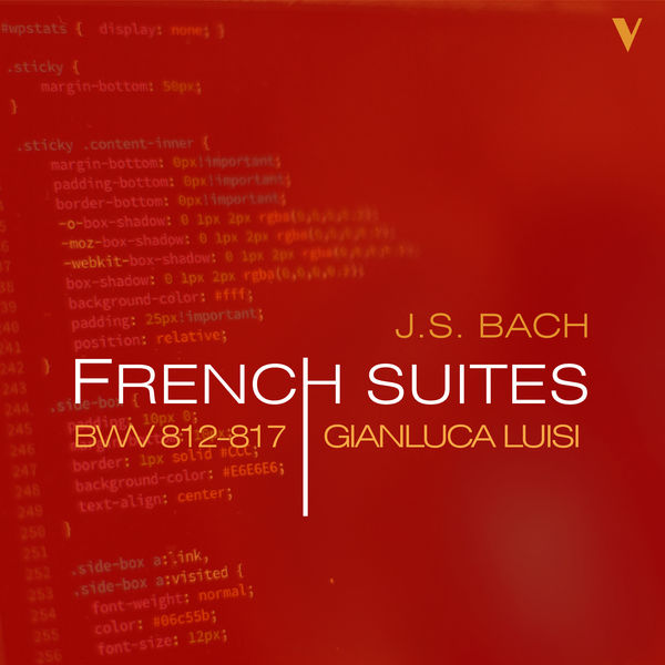 Gianluca Luisi|Bach: French Suites, BWV 812-817