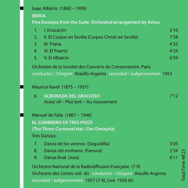 Orchestre de la Société des Concerts du Conservatoire - Milestones of a Conductor Legend: Ataúlfo Argenta, Vol. 5 Orchestre de la Société des Concerts du Conservatoire - Milestones of a Conductor Legend: Ataúlfo Argenta, Vol. 5